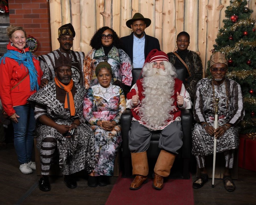 Oba Olowu with Father Christmas
